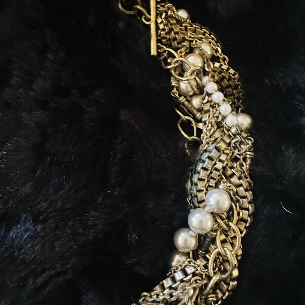 Chloe + Isabel Gold Cream Filigree Necklace - Picture 4 of 6